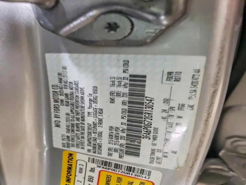 2016 FORD FUSION S  
