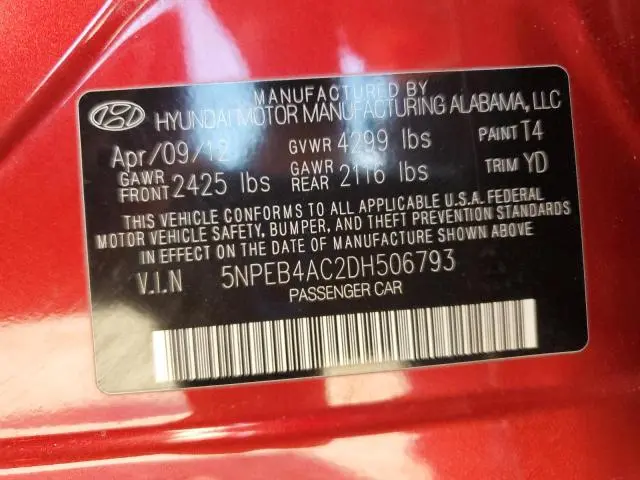 2013 HYUNDAI SONATA GLS  