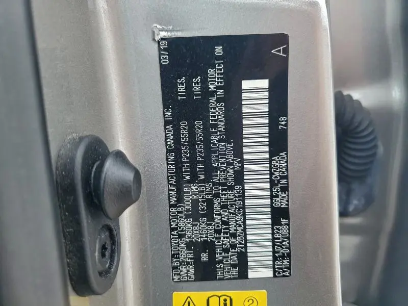 2019 LEXUS RX 350 BASE  