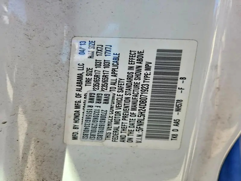 2013 HONDA ODYSSEY LX  