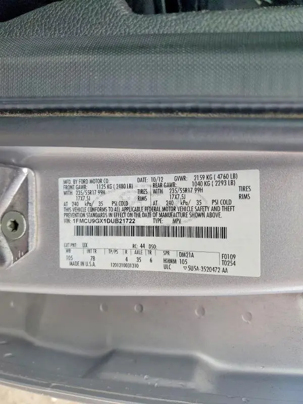 2013 FORD ESCAPE SE  