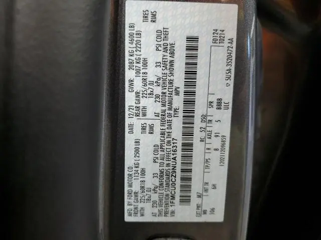 2022 FORD ESCAPE SEL  