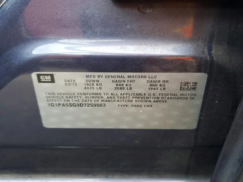 2013 CHEVROLET CRUZE LS  