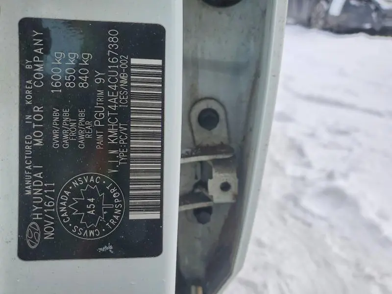 2012 HYUNDAI ACCENT GLS  