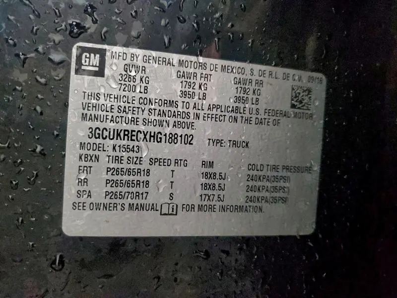 2017 CHEVROLET SILVERADO K1500 LT  