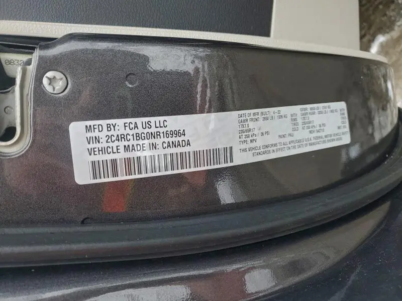 2022 CHRYSLER PACIFICA TOURING L  