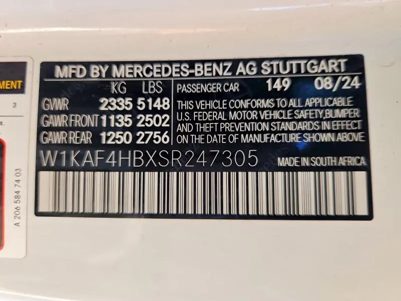 2025 MERCEDES-BENZ C 300 4MATIC  