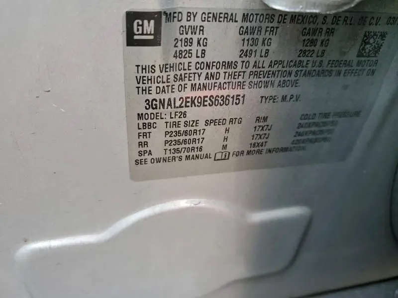 2014 CHEVROLET CAPTIVA LS  