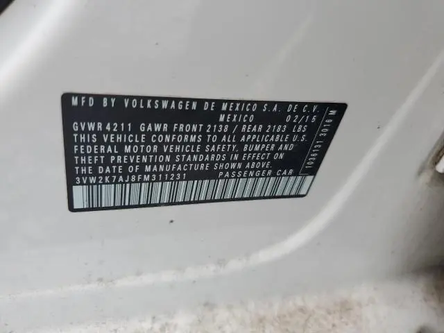 2015 VOLKSWAGEN JETTA BASE  