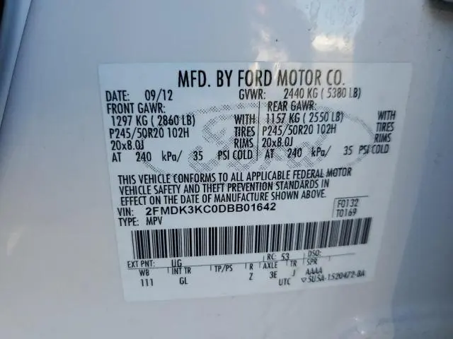 2013 FORD EDGE LIMITED  