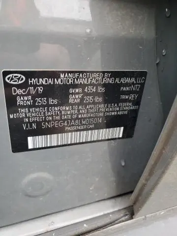 2020 HYUNDAI SONATA SE  