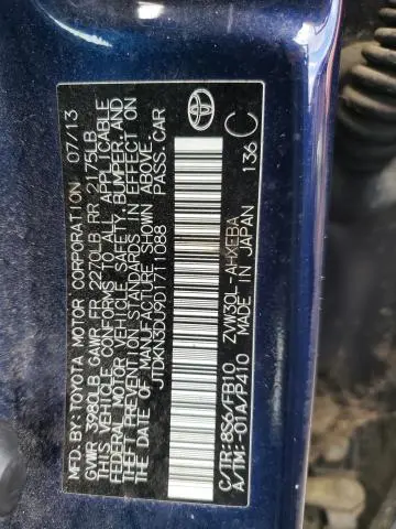 2013 TOYOTA PRIUS   