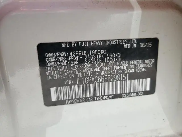 2015 SUBARU IMPREZA PREMIUM  