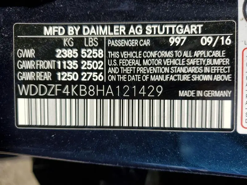 2017 MERCEDES-BENZ E 300 4MATIC  