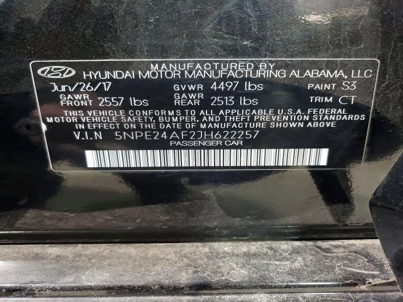 2018 HYUNDAI SONATA SE  