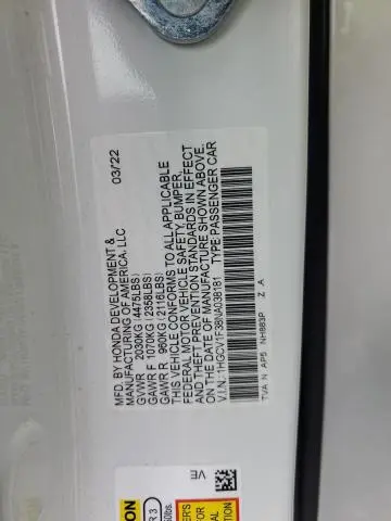 2022 HONDA ACCORD SPORT  