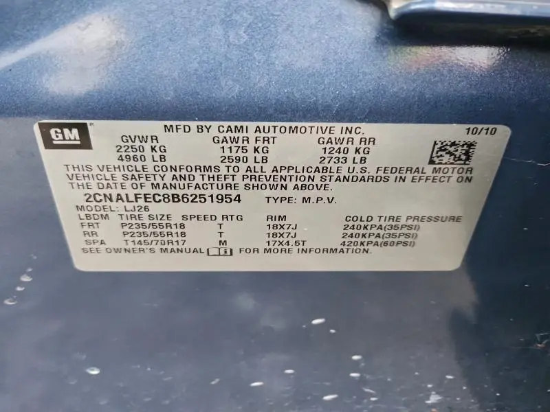 2011 CHEVROLET EQUINOX LTZ  