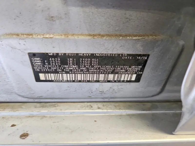 2017 SUBARU LEGACY 3.6R LIMITED  