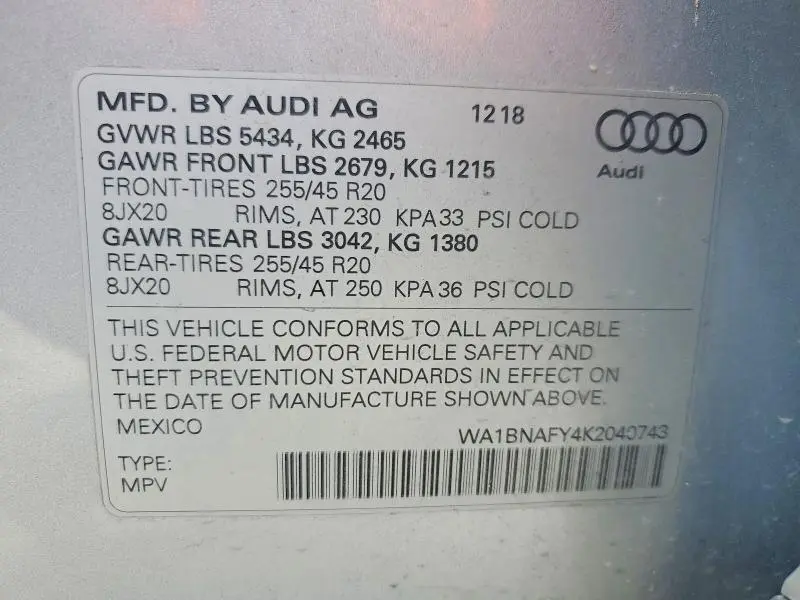 2019 AUDI Q5 PREMIUM PLUS  