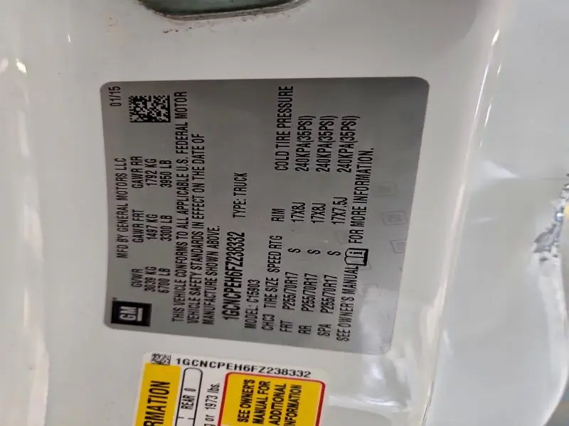 2015 CHEVROLET SILVERADO C1500  