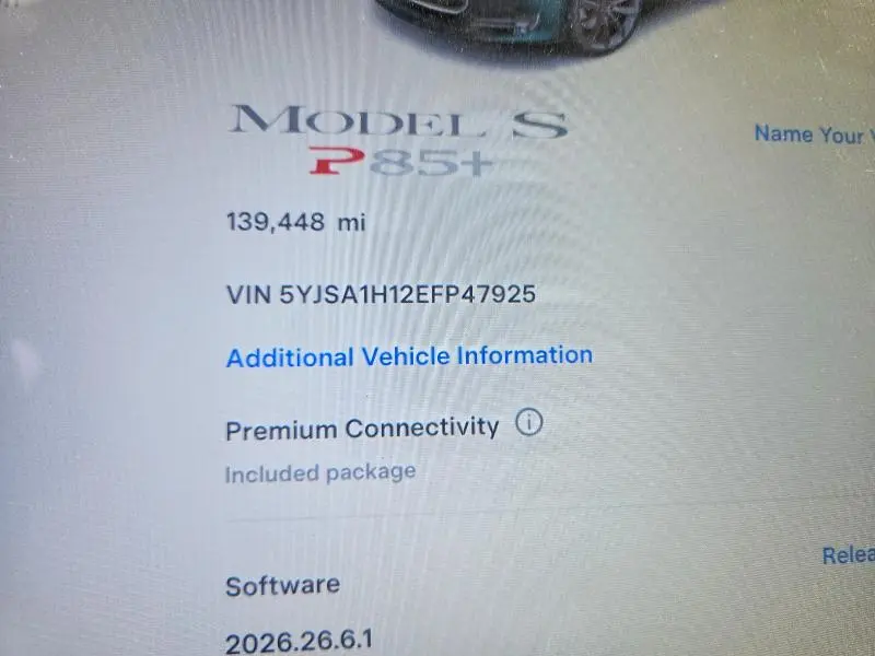 2014 TESLA MODEL S   