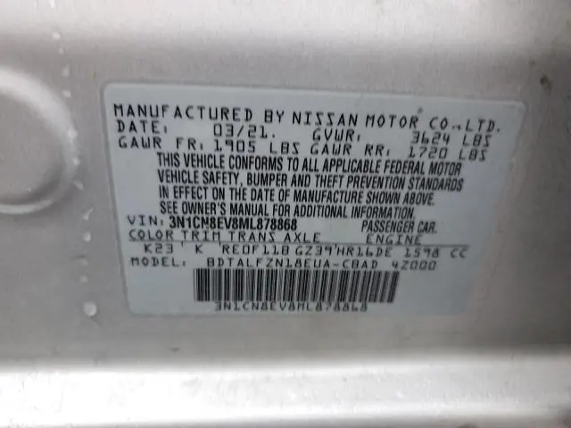 2021 NISSAN VERSA SV  