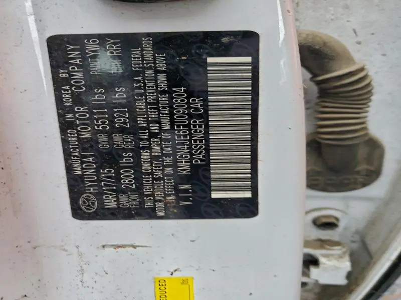 2015 HYUNDAI GENESIS 3.8L  