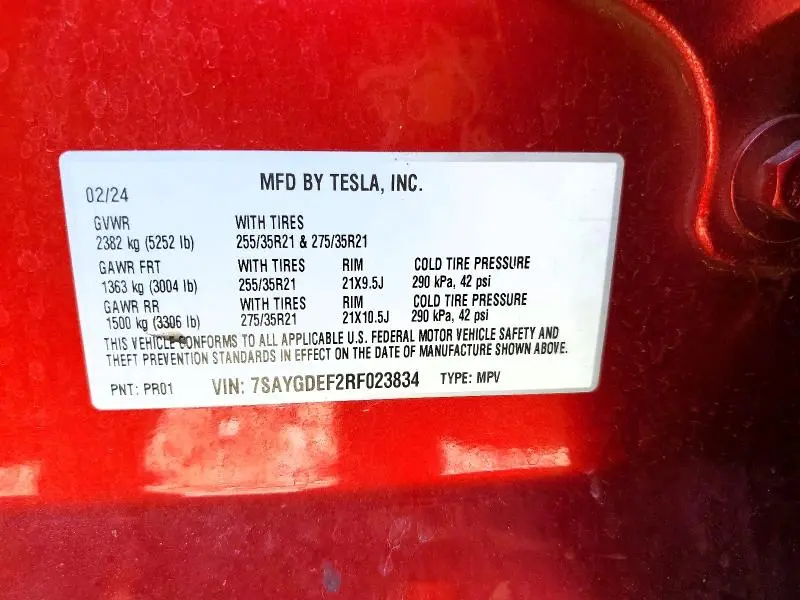2024 TESLA MODEL Y   