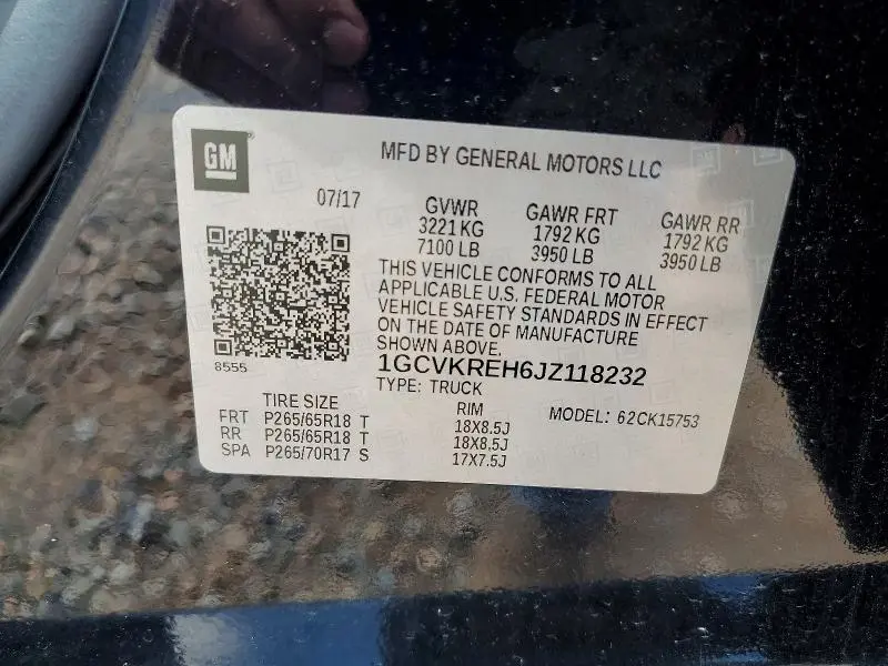 2018 CHEVROLET SILVERADO K1500 LT  