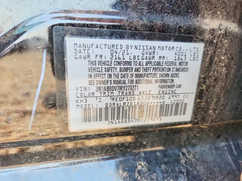 2021 NISSAN SENTRA SR  