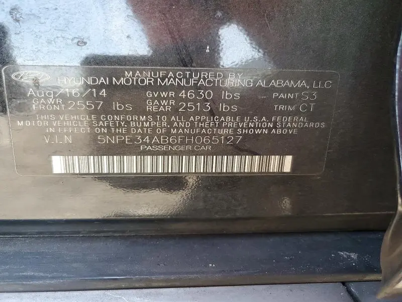 2015 HYUNDAI SONATA SPORT 2.0T  