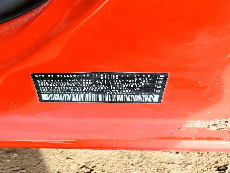 2019 VOLKSWAGEN JETTA S  