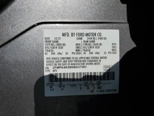 2022 FORD EDGE TITANIUM  