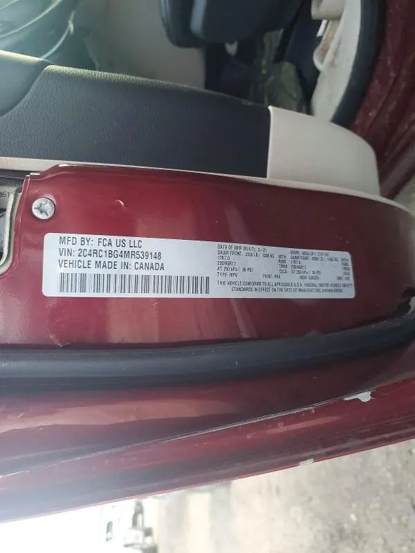 2021 CHRYSLER PACIFICA TOURING L  
