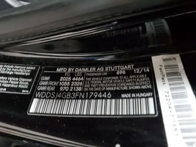 2015 MERCEDES-BENZ CLA 250 4MATIC  