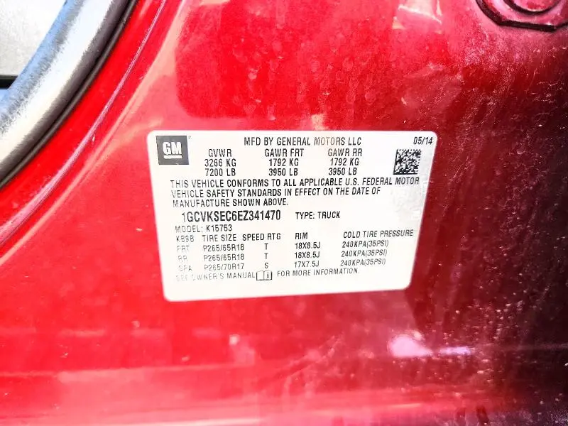 2014 CHEVROLET SILVERADO K1500 LTZ  