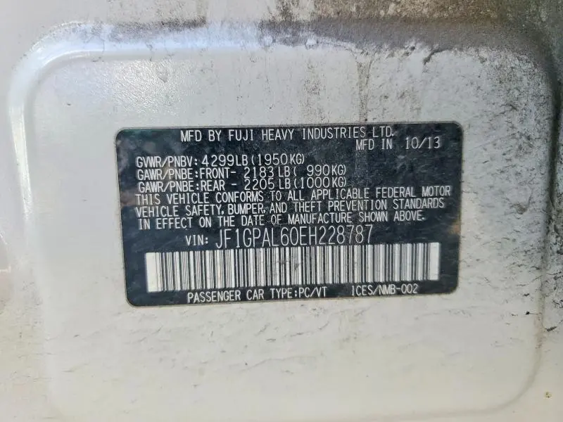 2014 SUBARU IMPREZA SPORT PREMIUM  