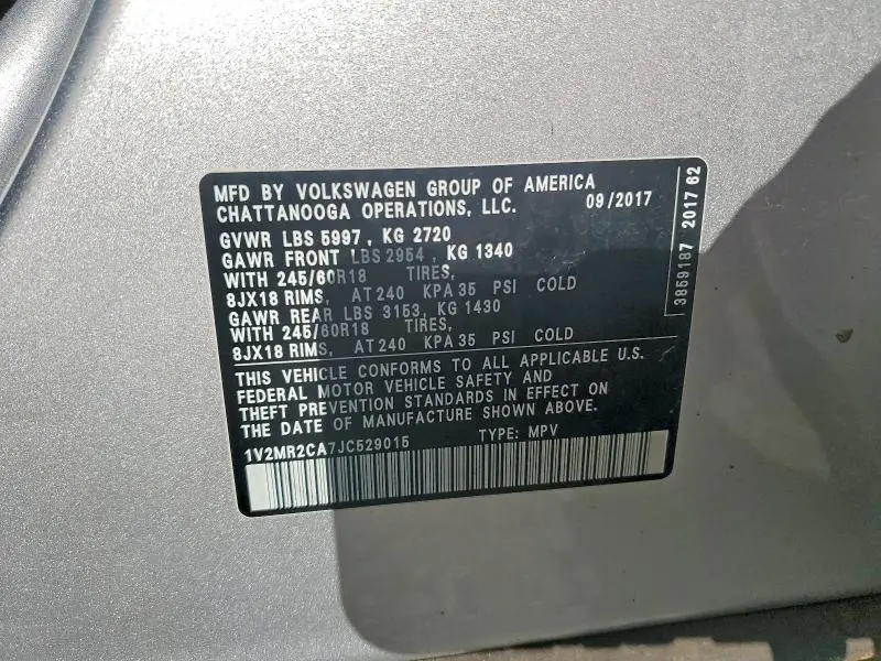 2018 VOLKSWAGEN ATLAS SEL  