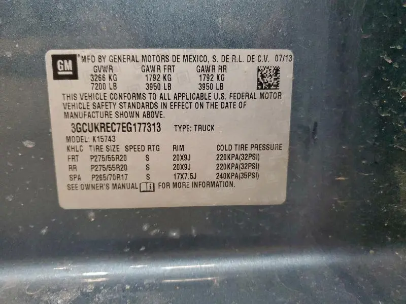 2014 CHEVROLET SILVERADO K1500 LT  