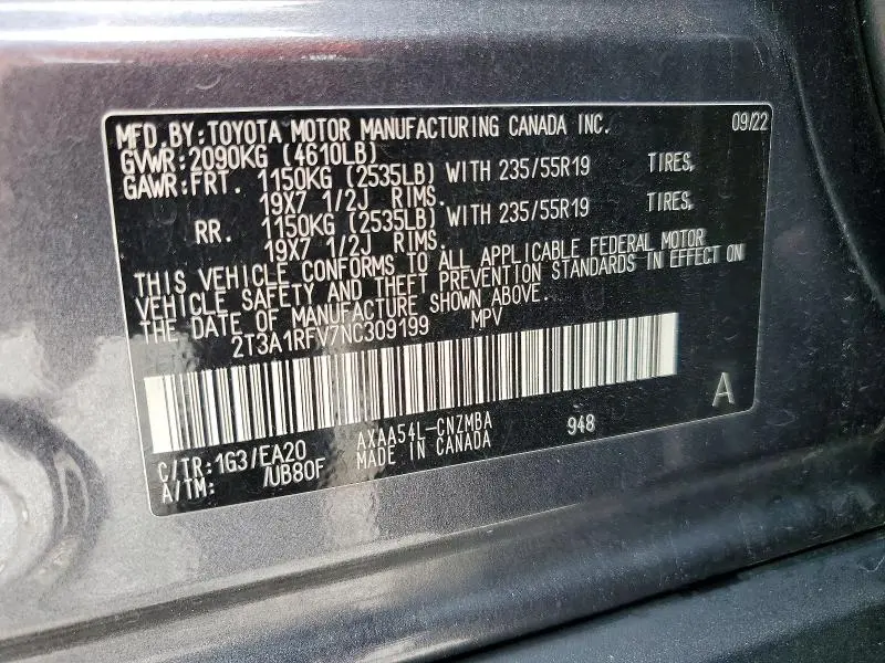 2022 TOYOTA RAV4 XLE PREMIUM  