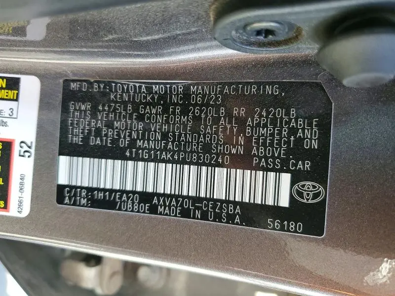 2023 TOYOTA CAMRY SE  