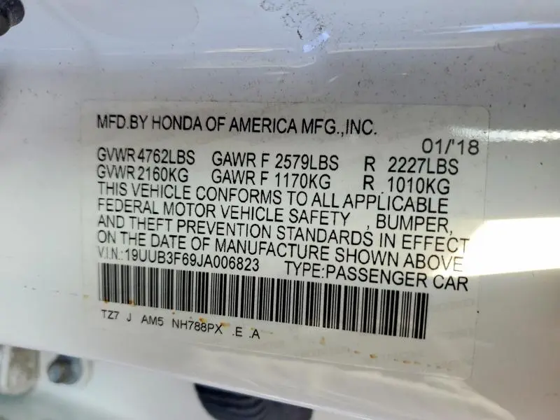 2018 ACURA TLX TECH+A  