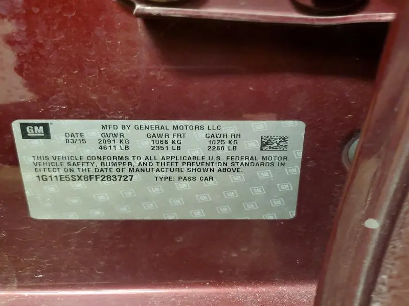 2015 CHEVROLET MALIBU 2LT  