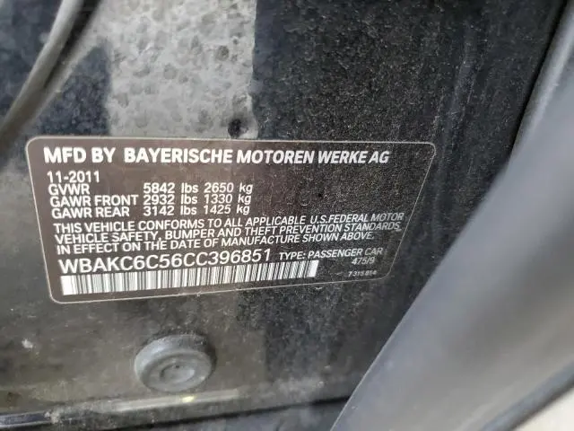 2012 BMW 750 XI  