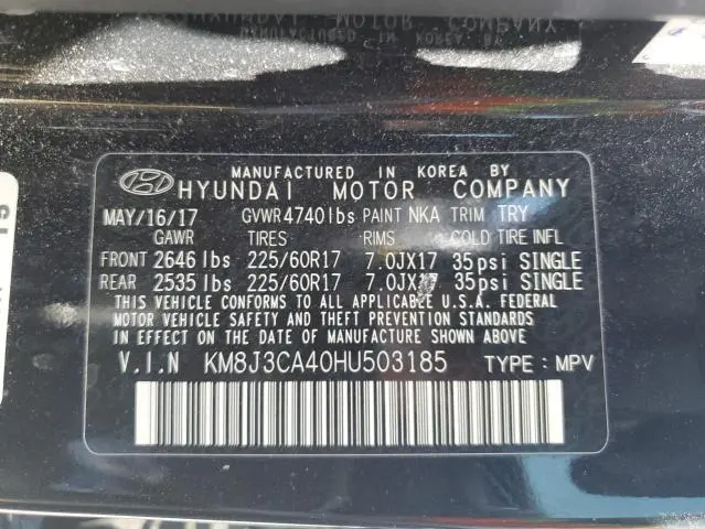 2017 HYUNDAI TUCSON LIMITED  