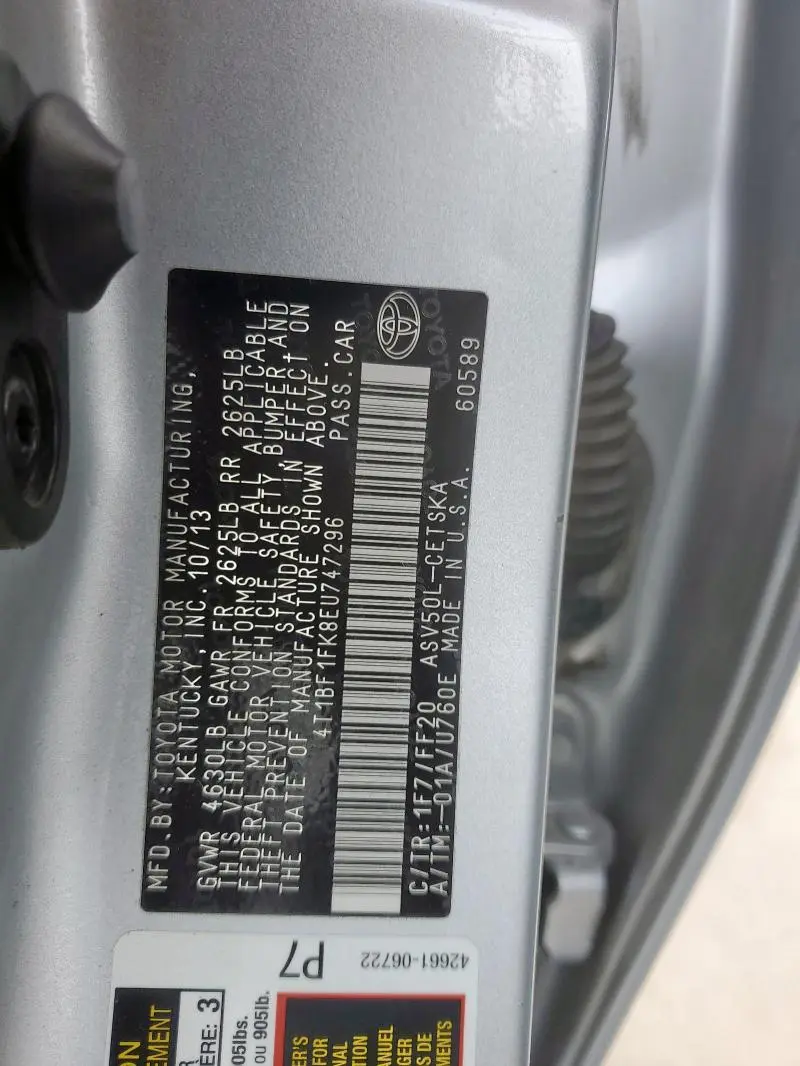 2014 TOYOTA CAMRY L  
