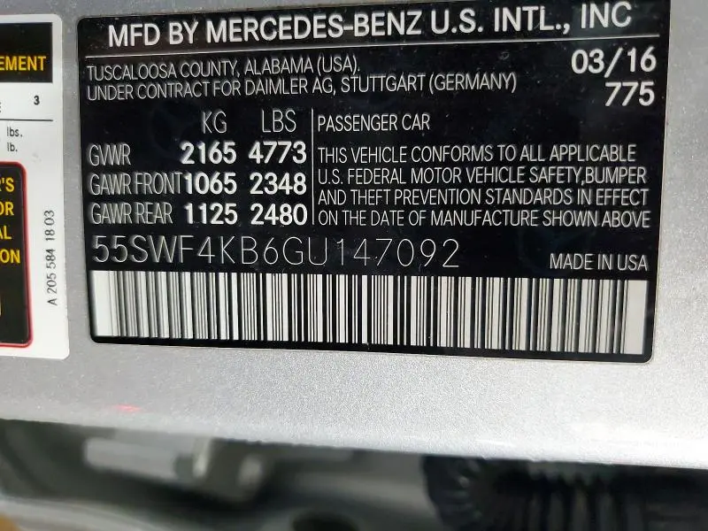 2016 MERCEDES-BENZ C 300 4MATIC  