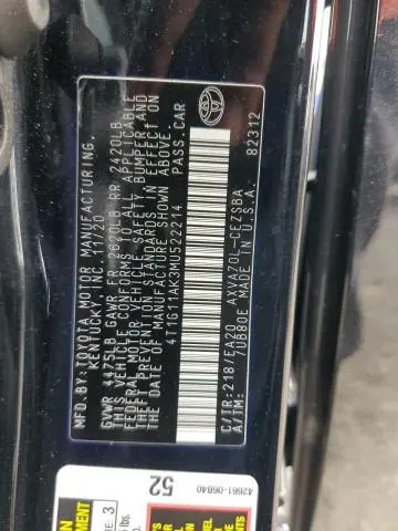 2021 TOYOTA CAMRY SE  