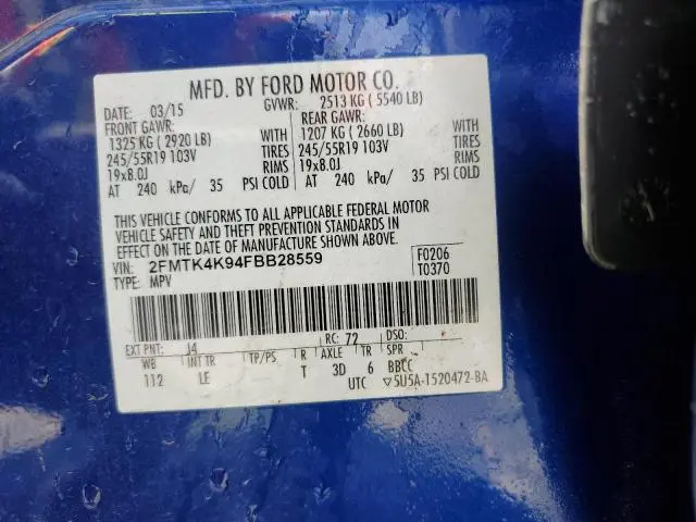 2015 FORD EDGE TITANIUM  