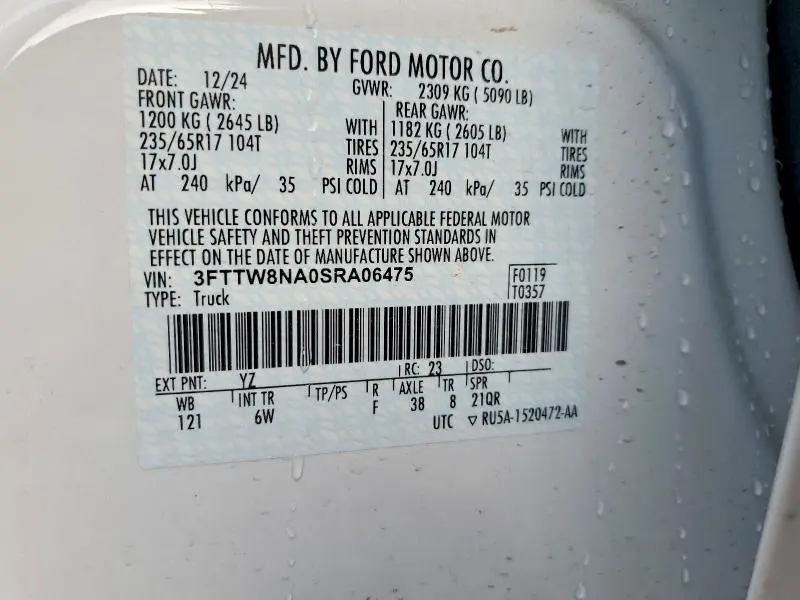 2025 FORD MAVERICK TREMOR  
